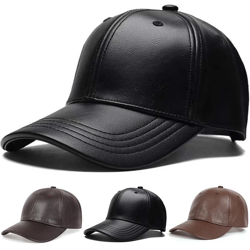 Baseball Cap Structured - قبعة بيسبول للجنسين من الجلد الصناعي،