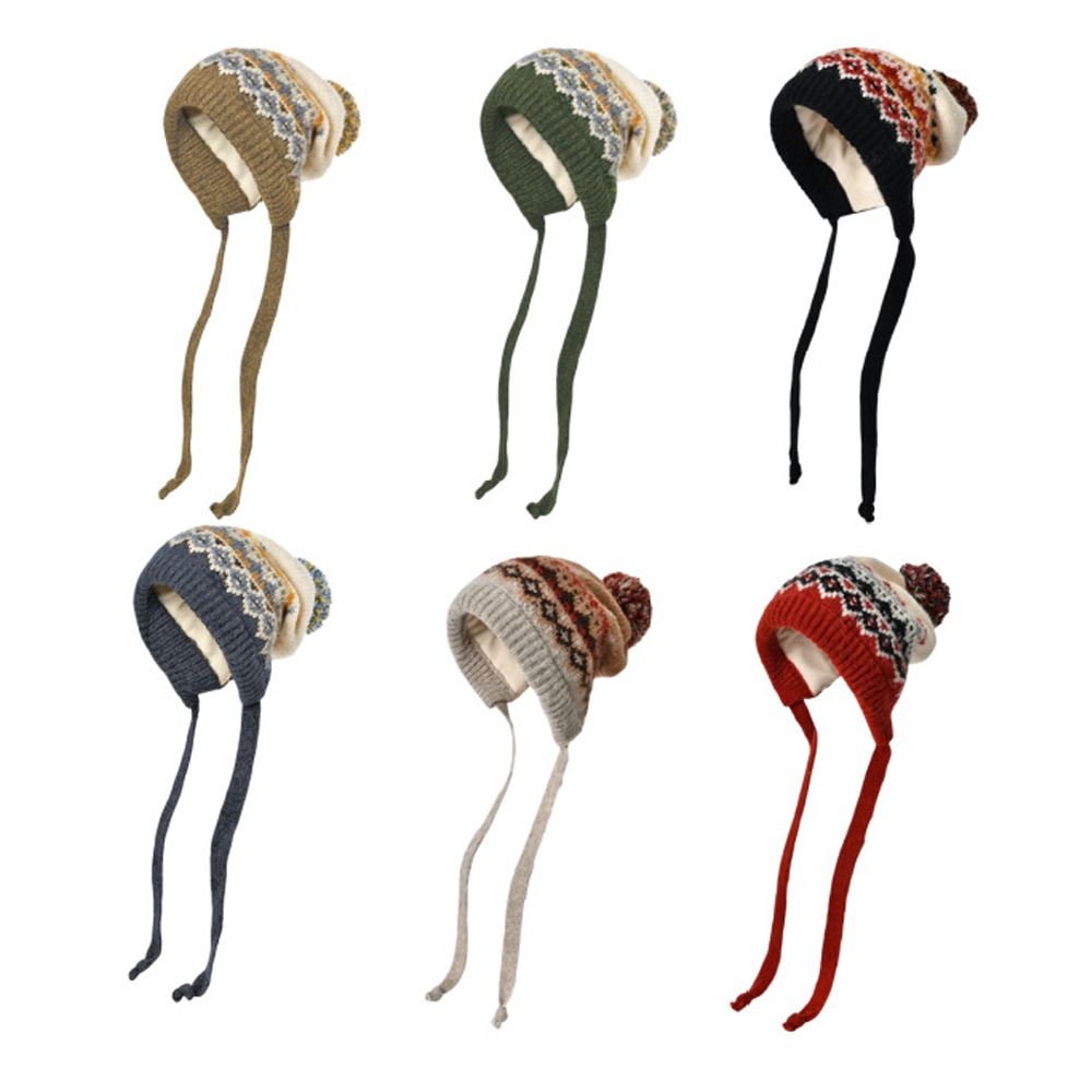 Winter Trapper Hat - أزياء Pompom قبعة دافئة يندبروف قبعة
