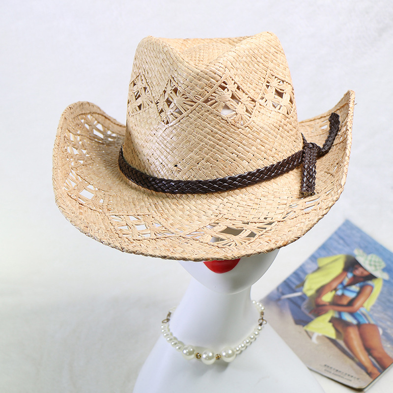 Cowboy Hat Straw - قبعة رعاة البقر الغربية المصنوعة من
