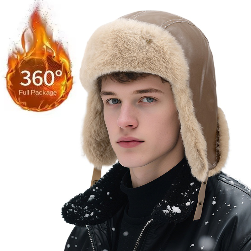 Trapper Hat Ear Flap - الشتاء سميكة الدافئة الروسية Ushanka قبعة