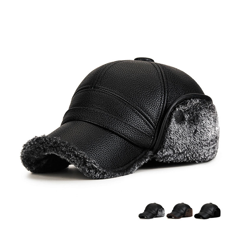 Baseball Cap Structured - حماة الأذن من الفرو للرجال ،