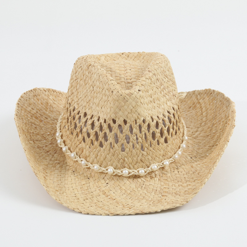 Cowboy Hat Straw - قبعة كاوبوي جديدة للجنسين من القش
