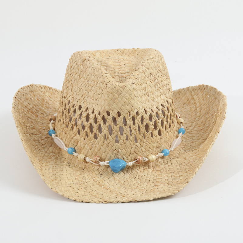 قبعة كاوبوي جديدة للجنسين من ا - مراجعة Cowboy Hat Straw وسعره